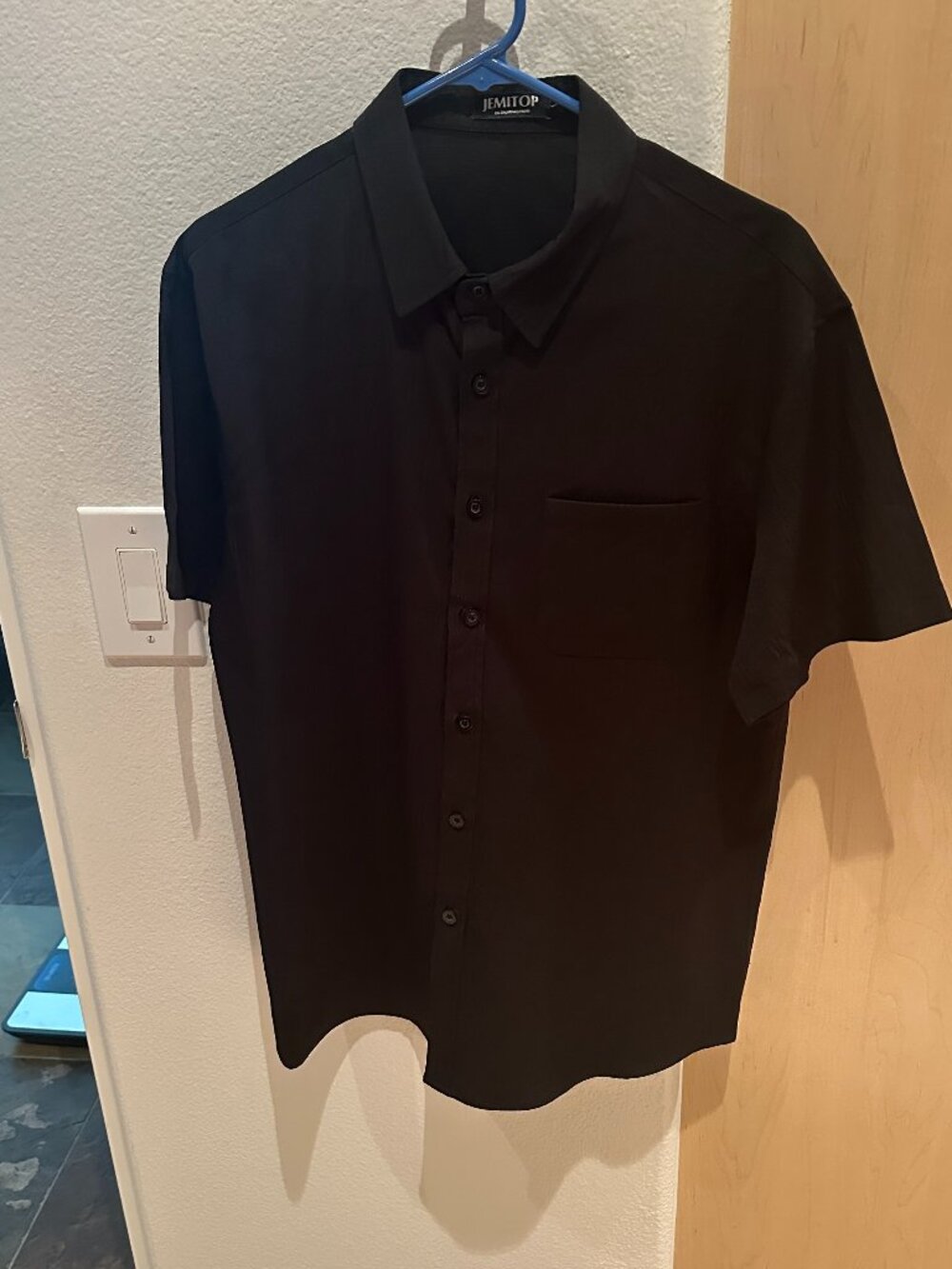 Jemitop Mens Short Sleeve Button Down Shirt